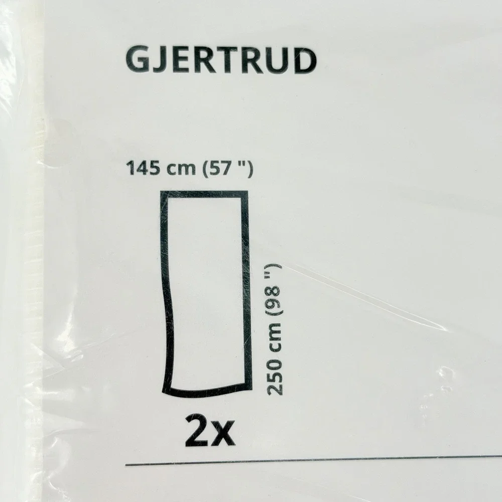 IKEA GJERTRUD Sheer Curtains White 57x98
